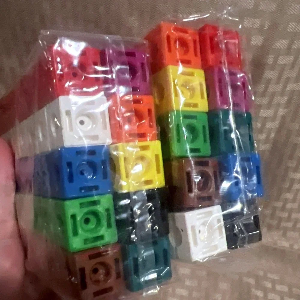 Lot Of 2 Cuisenaire Snap Cubes Sets 100 Pc Math Manipulatives 30500A NOS Sealed